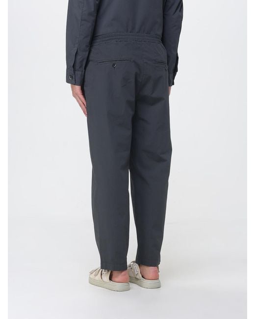 Barena Blue Wide Leg Stretch Cotton Trousers for men
