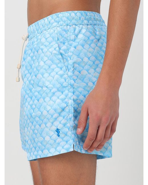Kampos Blue Patterned Swimsuit for men