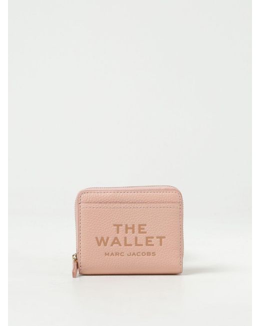 Marc Jacobs Pink Wallet In Grained Leather