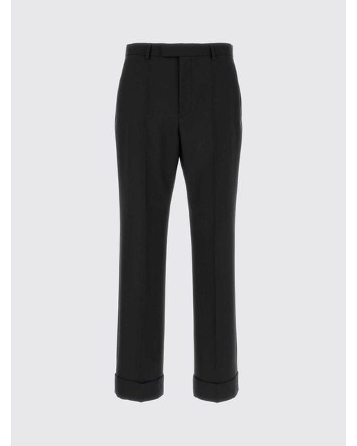 Valentino Black Wool Blend Tailored Trousers for men