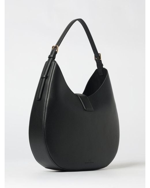 Elisabetta Franchi Black Grained Faux Leather Bag