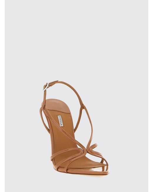 Le Silla Pink Eugenie Patent Leather Sandals
