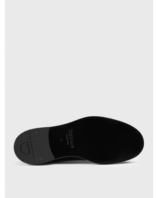 Doucal's Black Patent Leather Derby for men