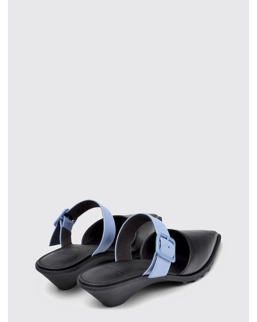 Camper White Anita Leather Mules