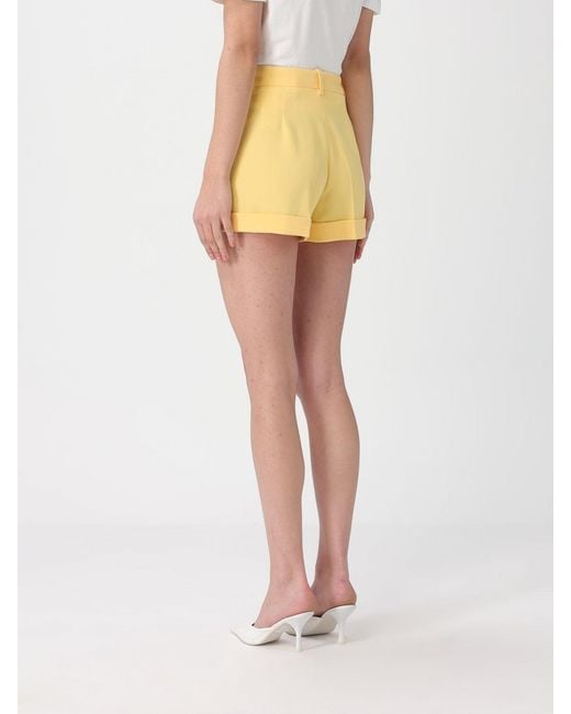 Elisabetta Franchi Yellow Crêpe Shorts