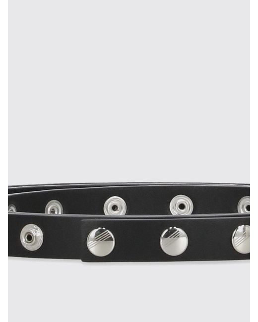 The Attico White Studded Smooth Calfskin Leather Belt