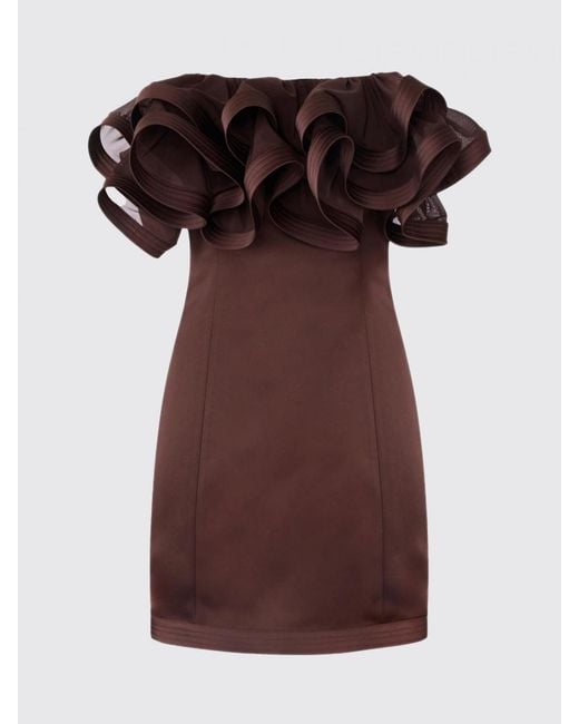 Elisabetta Franchi Brown Mini Dress