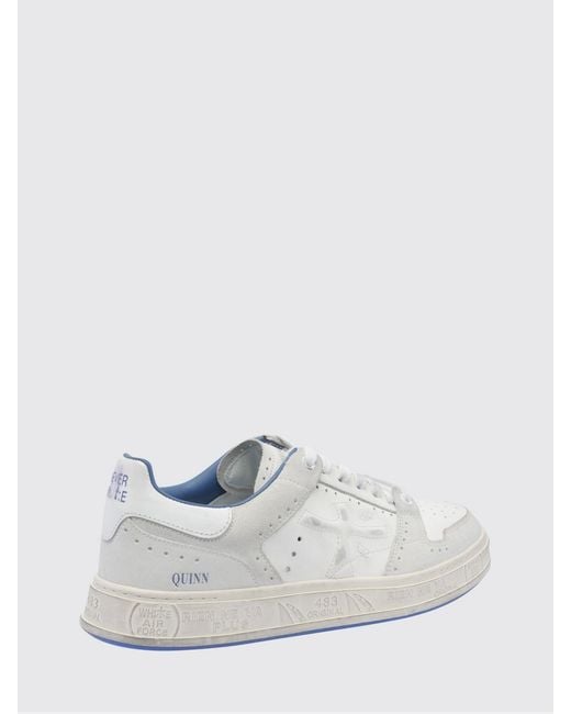 Premiata White Quinn Leather Sneakers for men