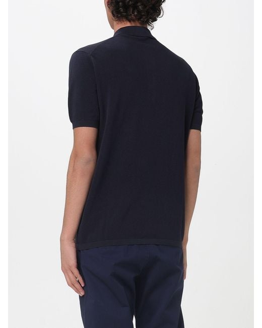 Polo De Algodón Aspesi de hombre de color Blue