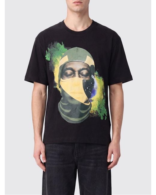 Ih Nom Uh Nit Black Cotton Crewneck T-Shirt With Graphic Print And Slogan for men