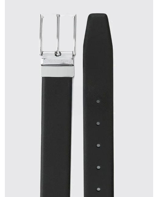 Emporio Armani Gray Leather Belt for men
