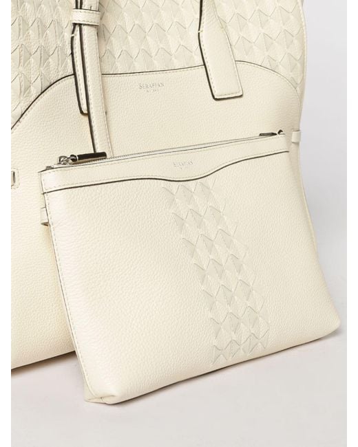 Serapian Natural Maro Tasche Aus Genarbtem Leder