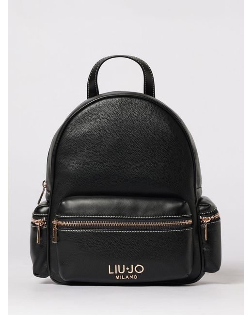 Liu Jo Black Faux Leather Backpack
