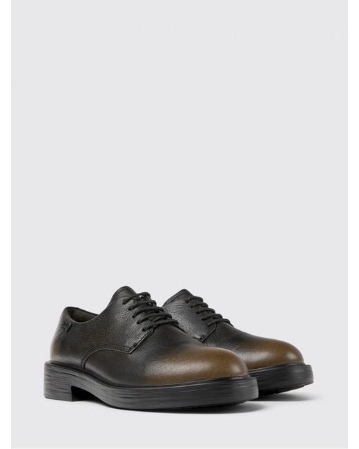 Camper White Dean Smoked Recycled Leather Derby Shoes