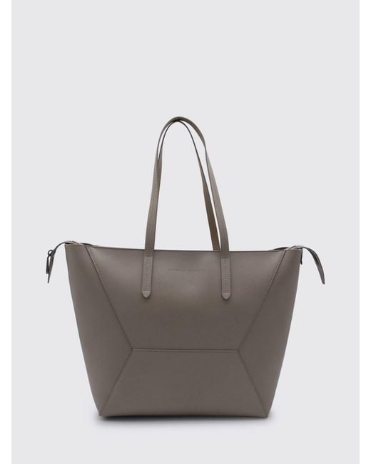 Brunello Cucinelli Gray Bc Duo Leather Bag