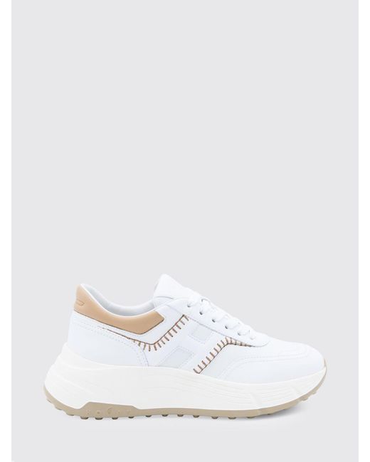 Hogan White H669 Nappa Leather Sneakers