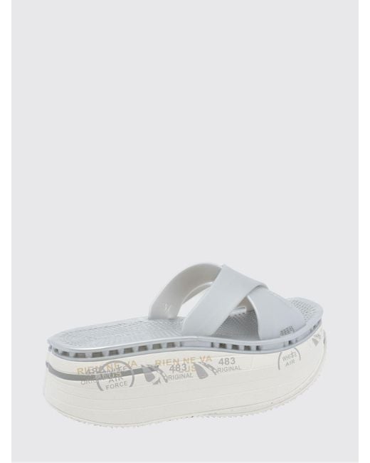 Premiata White Moura Rubber Mules