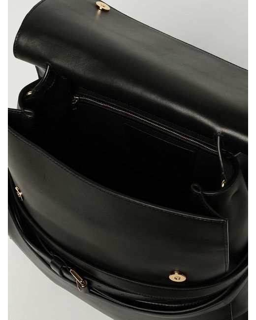 Moschino Couture Black Tie Me Leather Backpack