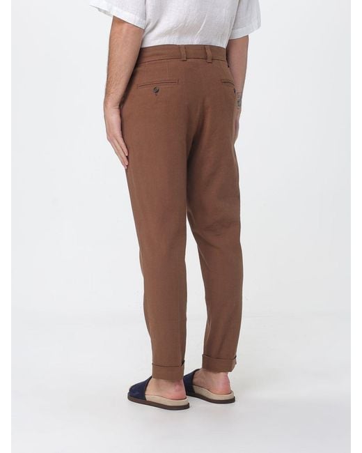 Paolo Pecora Brown Virgin Wool Tailored Trousers for men