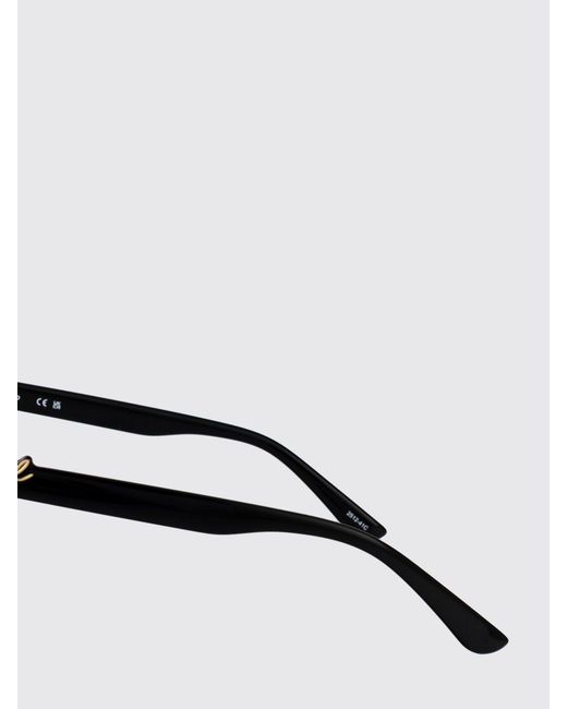 Karl Lagerfeld Black Vintage Cat Eye Acetate Sunglasses With Metallic Logo