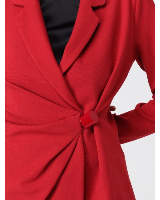 Emporio Armani Red Veste À Simple Boutonnage Et Design Drapé