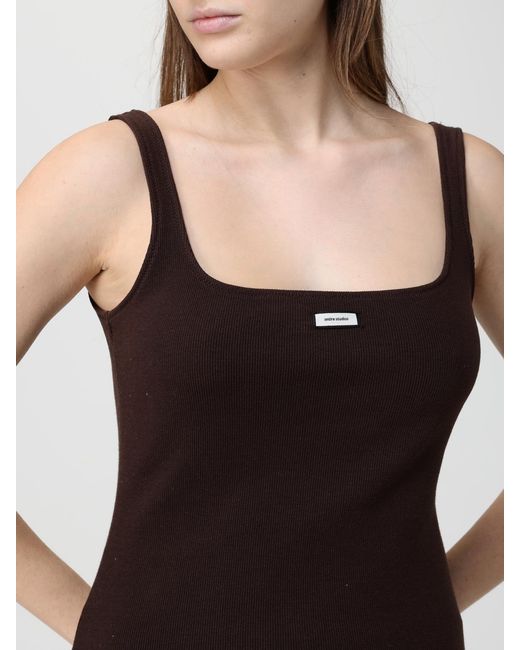 Entire studios Black Stretch Cotton Top