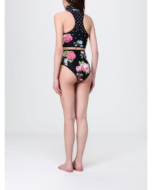 Moschino Couture Red Printed Stretch Polyester Bikini