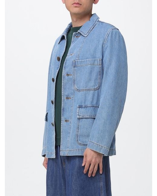 Dries Van Noten Blue Shirt Jacket for men
