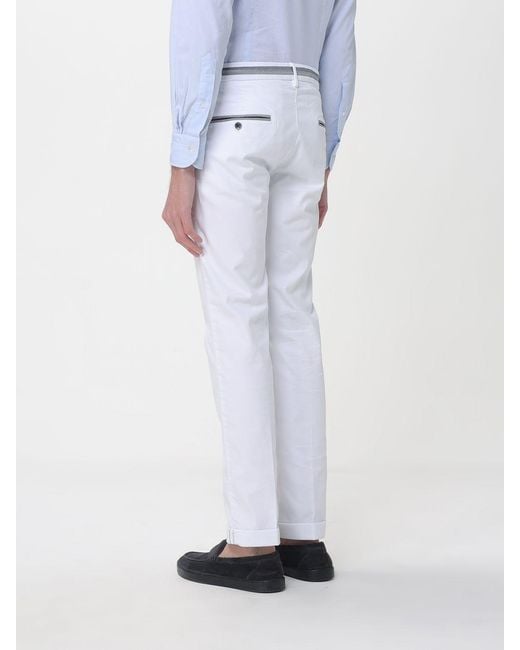 Mason's Blue Cotton And Wool Blend Chino Trousers for men
