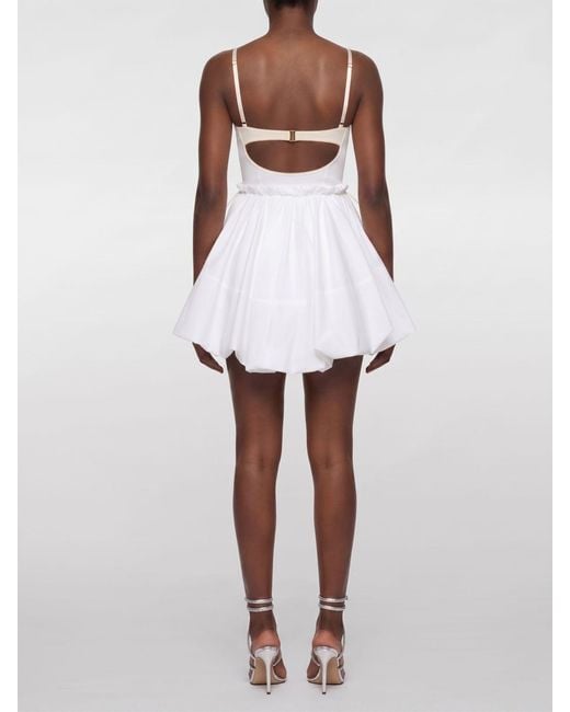 The Attico White Bustier Dress