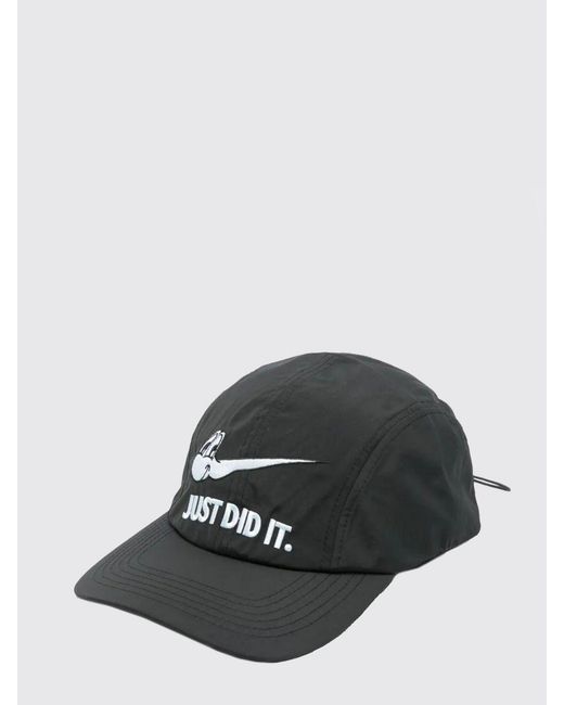 Carne Bollente Black Embroidered Nylon Hat for men