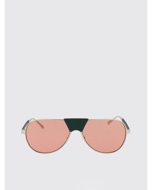 Ferragamo Pink Sf220Sl Metal And Leather Sunglasses