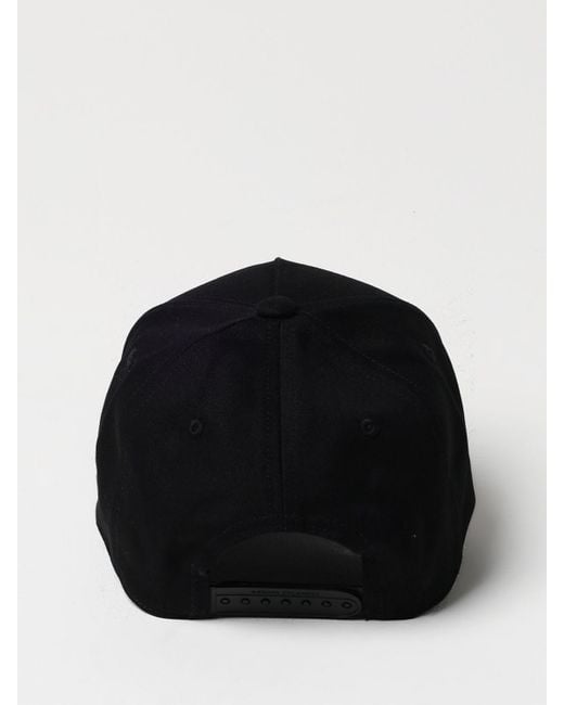 Cappello in cotone con logo ricamato di Armani Exchange in Black da Uomo