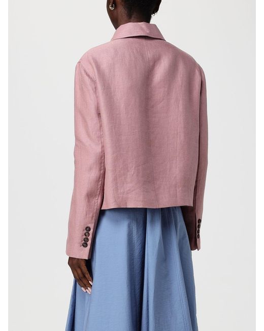 Brunello Cucinelli Pink Linen Saharan Jacket
