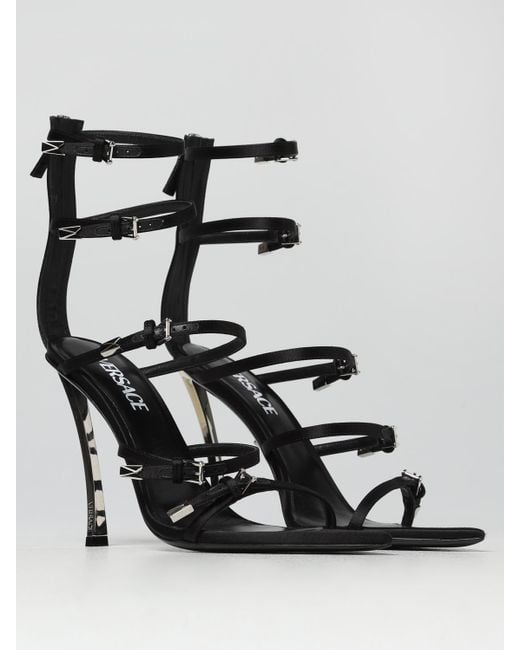 Versace White Sandal In Satin