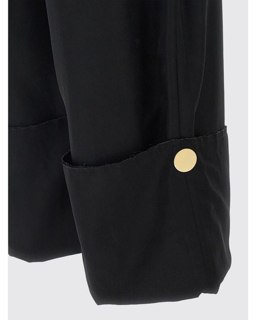 DARKPARK Black High-Waist Wide-Leg Cropped Trousers