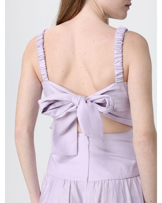 Tela Purple Linen Blend Dress
