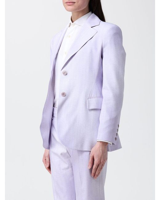 Ermanno Scervino Purple Single Breasted Viscose Blazer