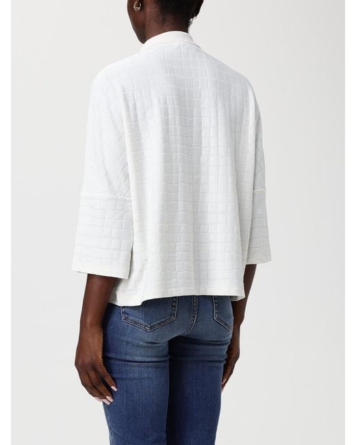 Emporio Armani White Jersey Polo Shirt