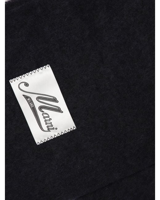 Marni Black Brushed Wool Scarf for men
