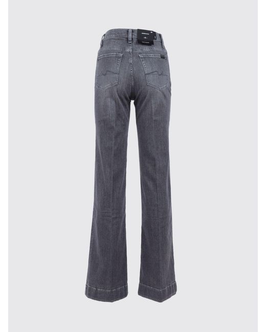 7 For All Mankind Blue Stretch Denim Flared Jeans