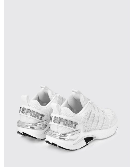 Philipp Plein White Leather And Mesh Sneakers for men
