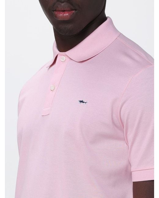 Paul & Shark Pink Paul &Amp Shark Cotton Polo Shirt With Mini Logo for men