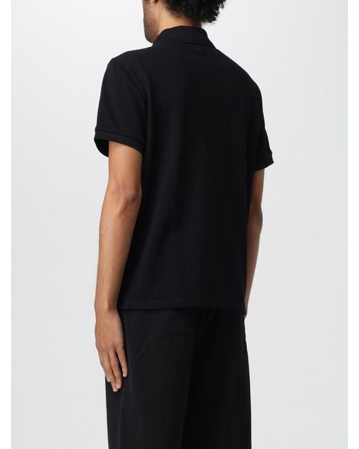 Polo De Piqué De Algodón AMI de hombre de color Black