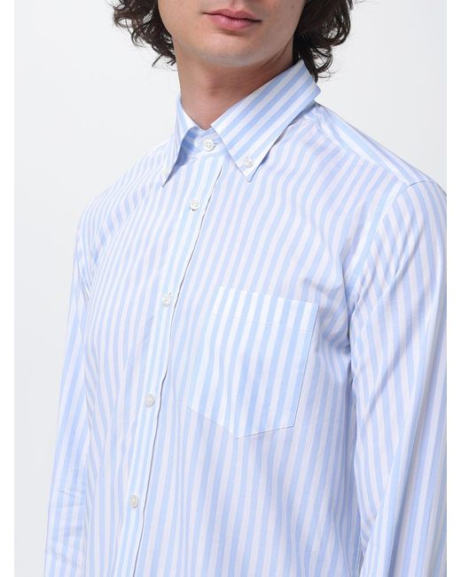 Paul & Shark Blue Paul &Amp Shark Striped Cotton Shirt for men