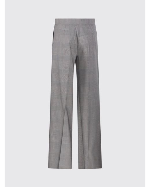 Max Mara Gray Prince Of Wales Check Wool Flare Trousers