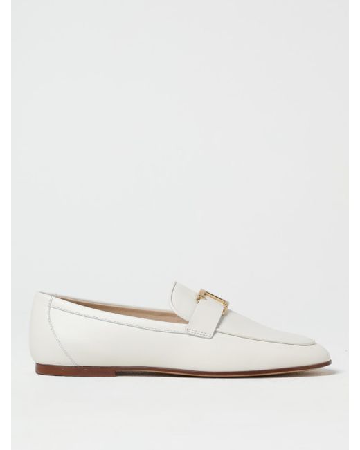 Tod's White Mokassins Damen