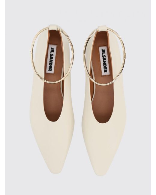 Jil Sander Natural Leather Ballerinas
