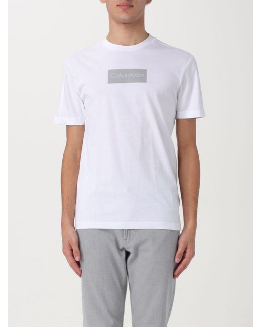 T-shirt con logo di Calvin Klein in White da Uomo