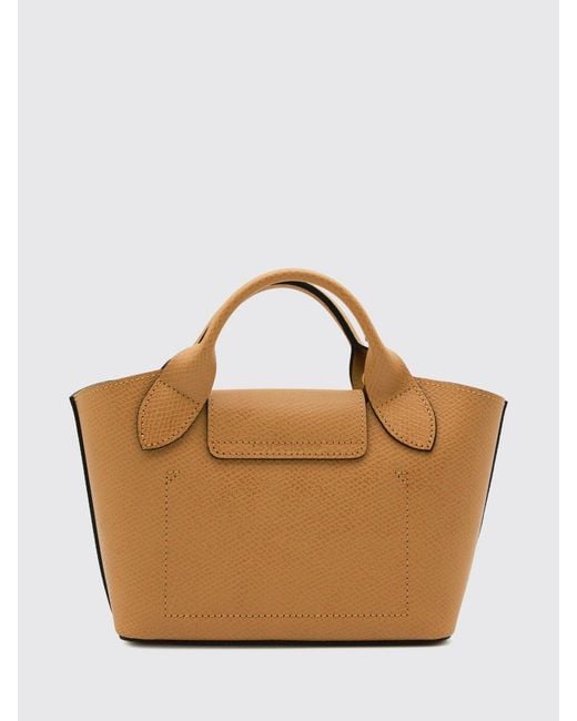 Longchamp Brown Épure Mini Cowhide Leather Handbag With Removable Strap